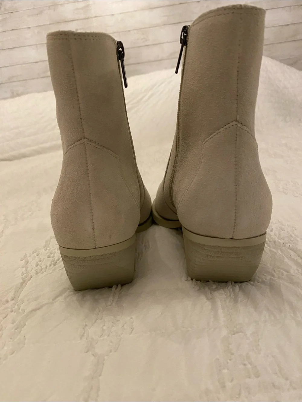 Vince Camuto Women's Suede Ankle Booties in Winter White
